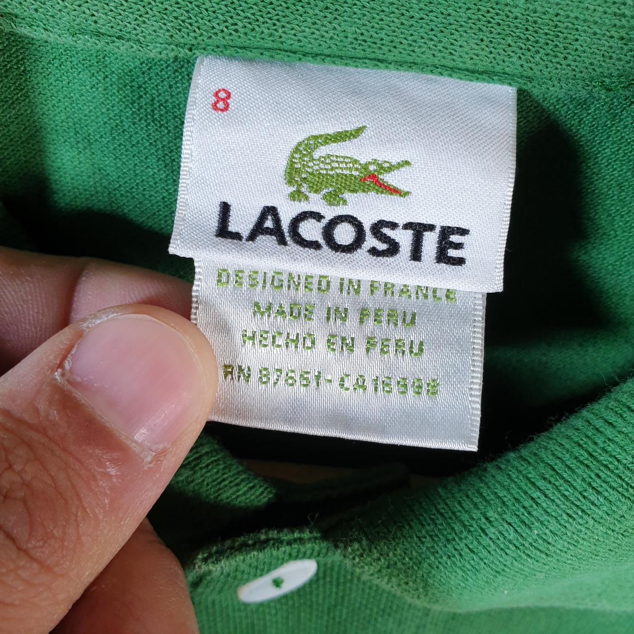Vintage Lacoste Polo Shirt Men’s Medium Green Classic Fit Embroidered Logo