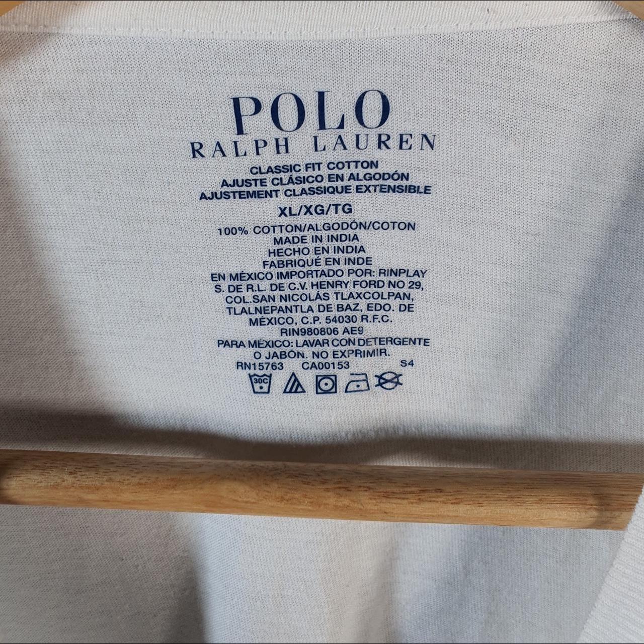 Vintage Ralph Lauren Polo Sport T Shirt Men’s XL White  Classic Fit Embroidered Pony C8712