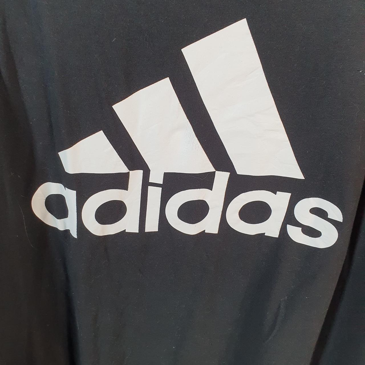 Vintage Adidas Amplifier T Shirt Men’s Large Black Three Stripes Logo Athletic