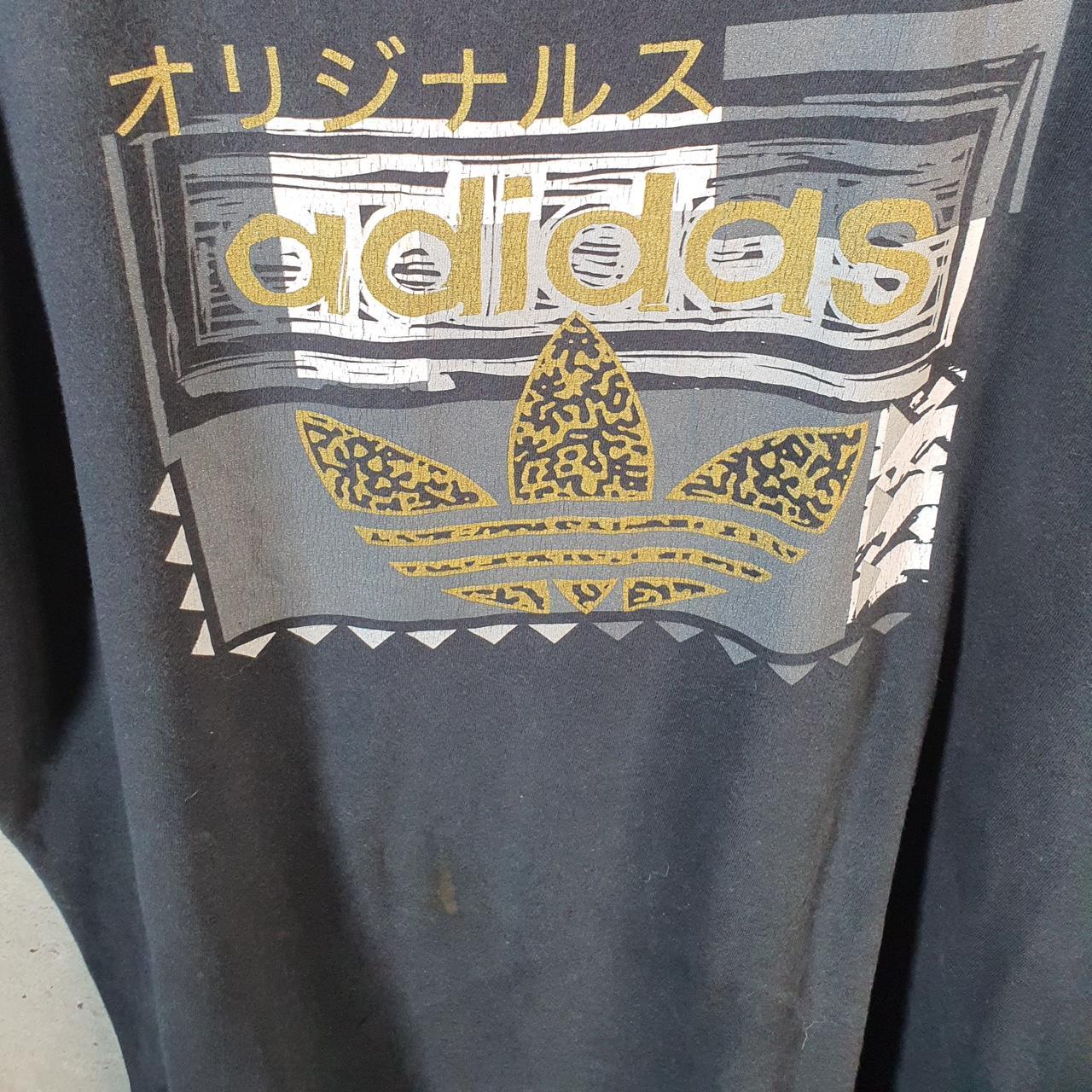 Vintage Adidas Trefoil Retro T Shirt Men’s Medium Black Three Stripes Logo