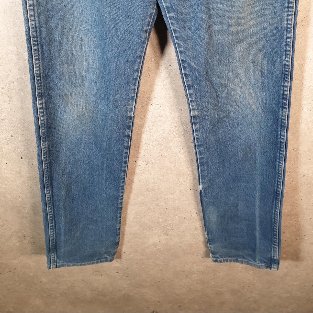 Vintage Wrangler Jeans Trousers Men’s W29 L34 Blue Logo Embroidered Big Fish Vintage