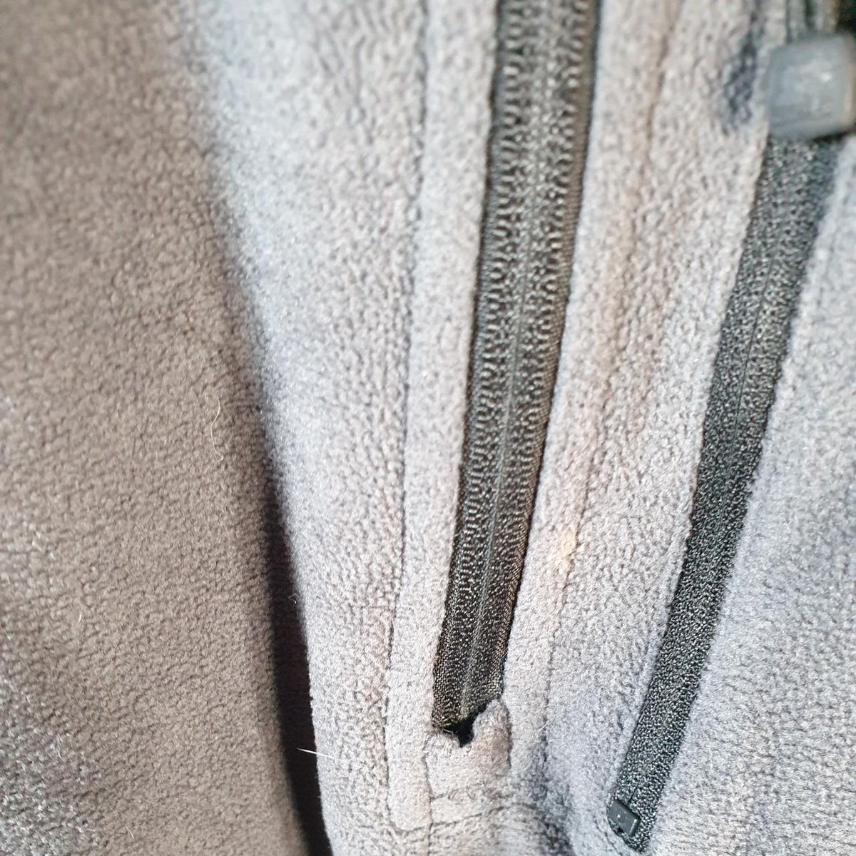 Vintage Starter 1/4 Zip Fleece Sweatshirt Mens XL Grey Logo Winter