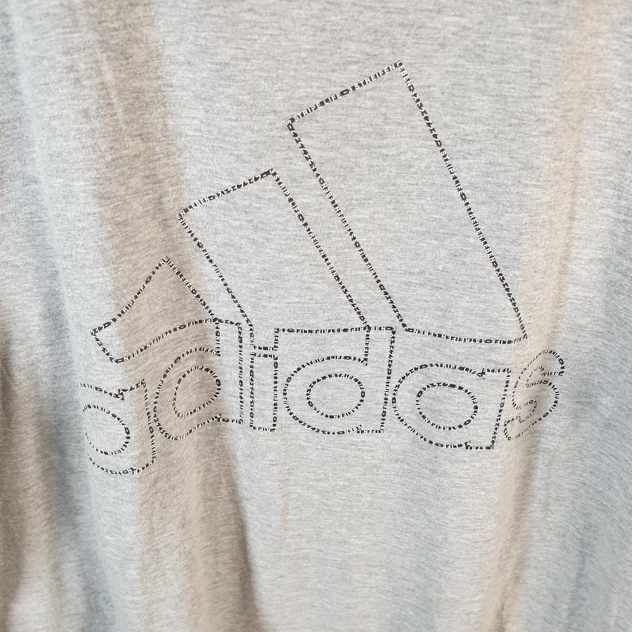 Vintage Adidas Amplifier T Shirt Men’s 2XL Grey Three Stripes Logo Athletic