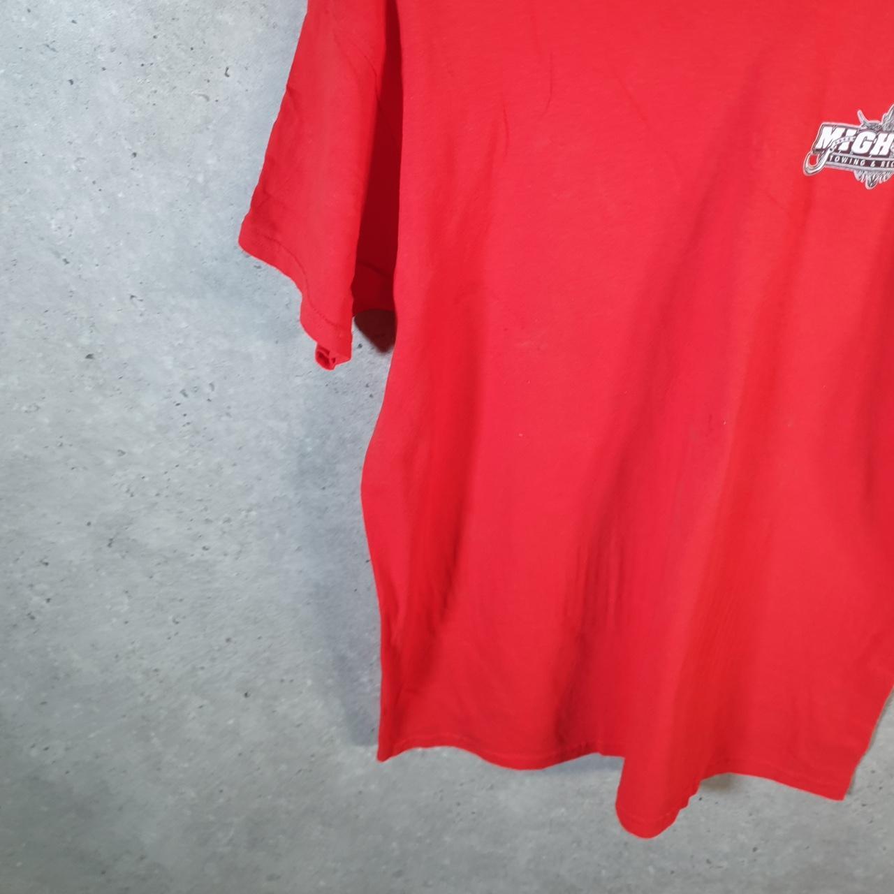 Gildan Mightys Towing And Recovery T Shirt Mens Large Red USA