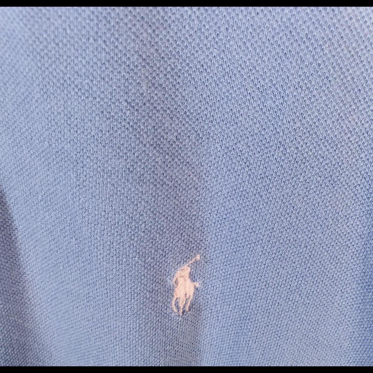 Vintage Ralph Lauren Polo Shirt Men’s Medium Blue Custom Fit Cotton Embroidered Pony