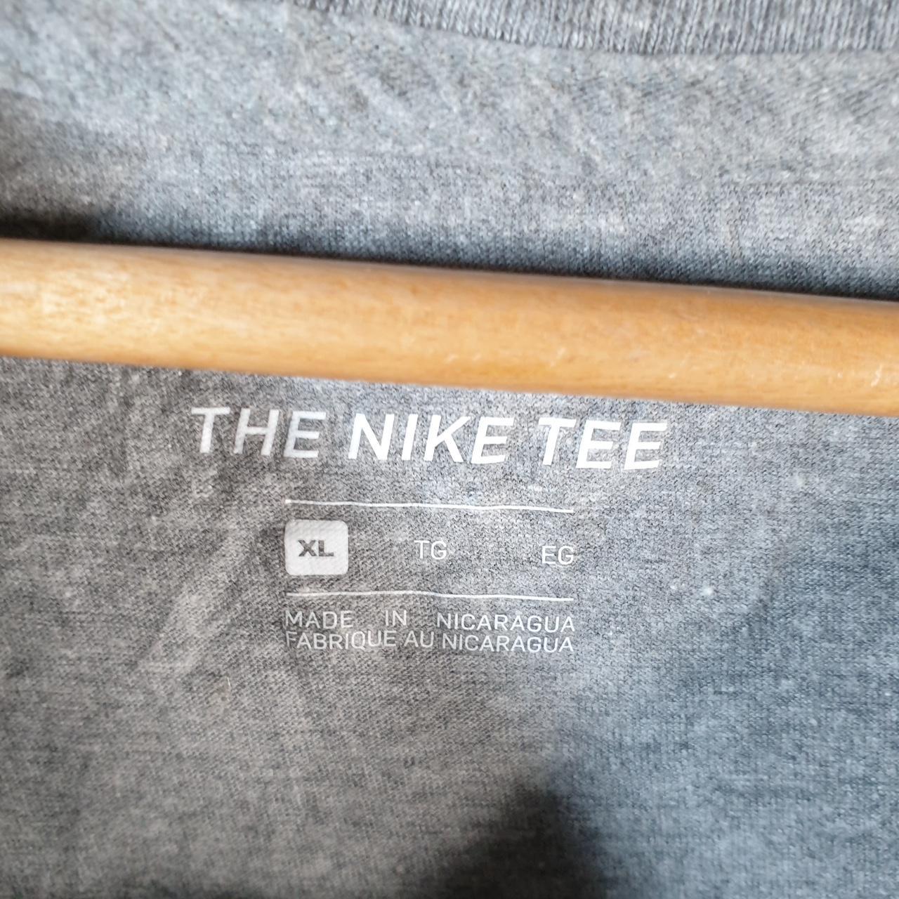 Vintage Nike T Shirt Men’s XL Grey Printed Single Swoosh Logo Athletic C8288