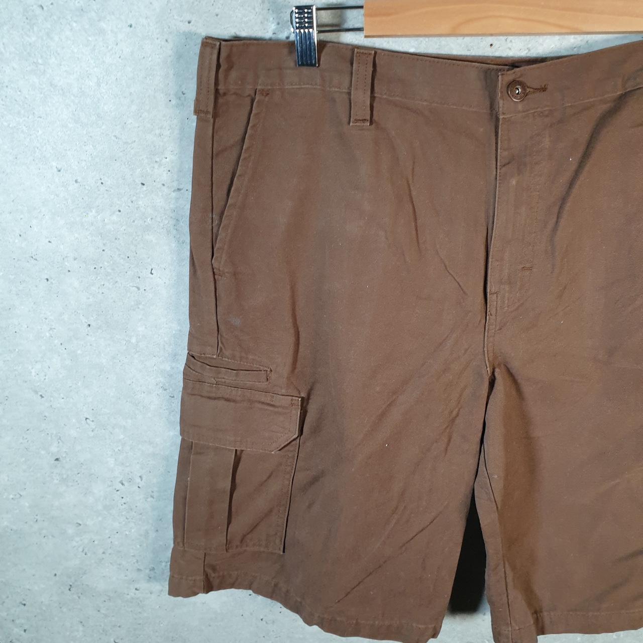 Vintage Dickies Baggy Chino Shorts Jorts Cargo Mens W36 Brown Relaxed Fit