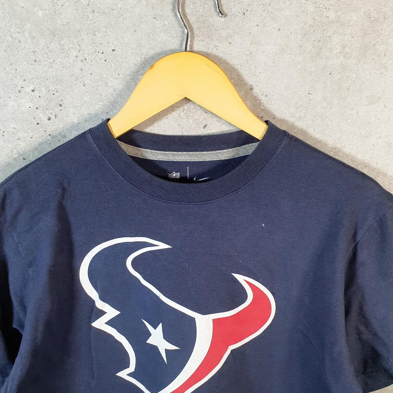 Vintage Nike NFL Houston Texans T Shirt Men’s Medium Navy Blue Logo Swoosh Athletic