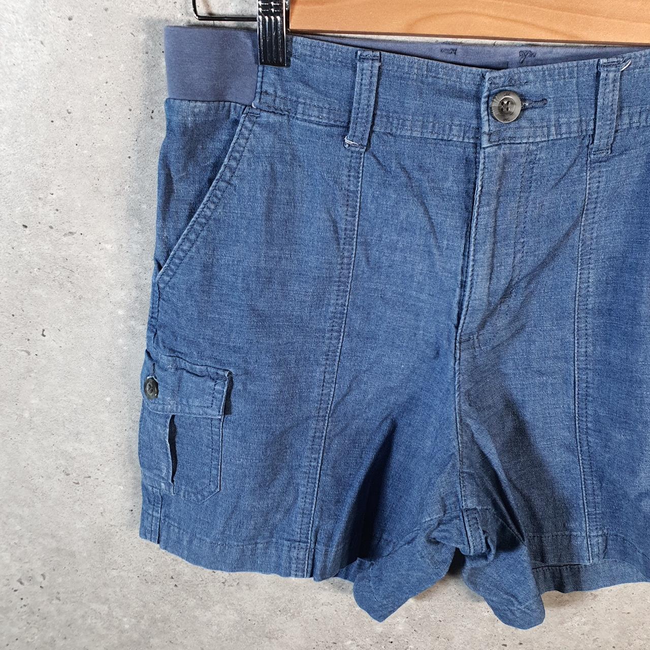 Vintage Lee Baggy Shorts Jorts Cargo Womens W30 Blue Relaxed Cargo