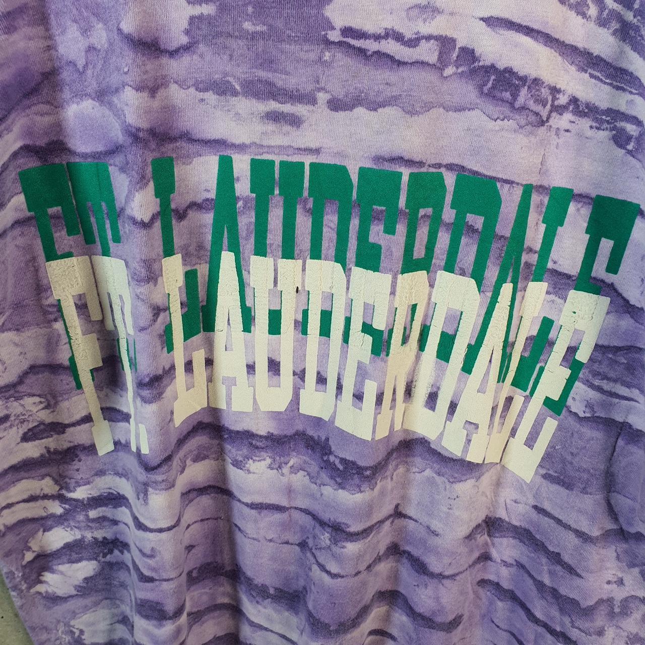 Vintage Premium Sportswear Fort Lauderdale 90s USA Single Stitch T Shirt Men’s Large Purple