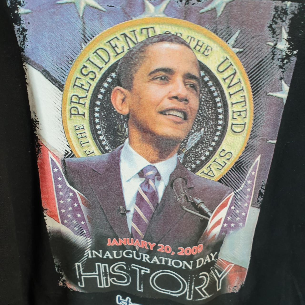Vintage Barack Obama 2009 Inauguration USA T Shirt Men’s Black XL