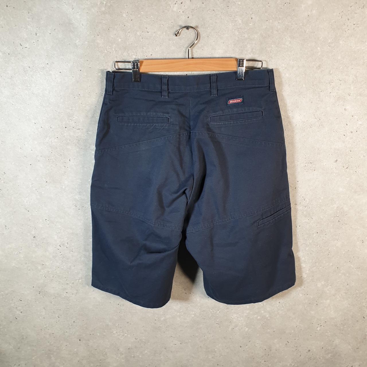 Vintage Dickies Baggy Chino Shorts Jorts Cargo Mens W30 Navy Blue Loose Fit