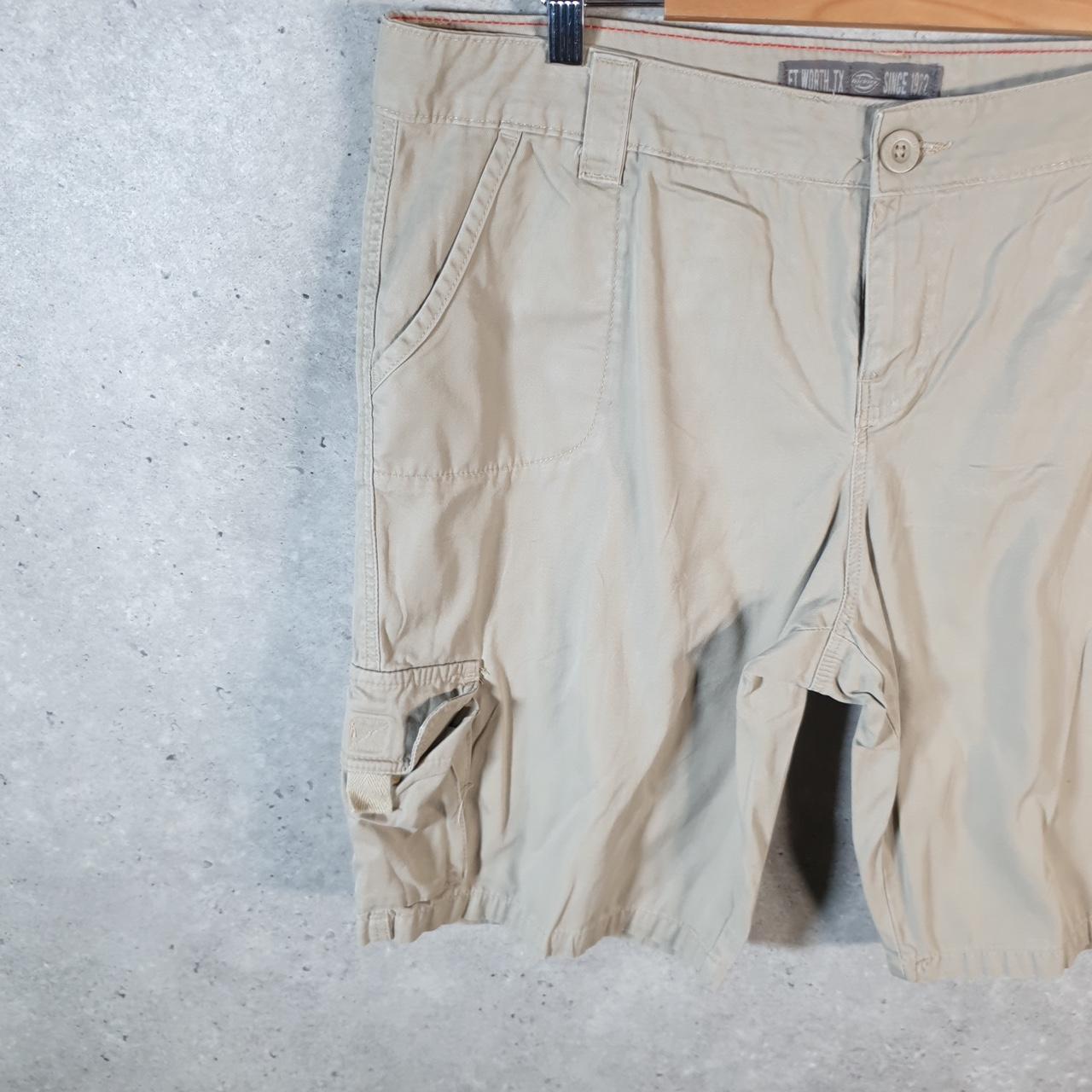 Vintage Dickies Baggy Chino Shorts Jorts Cargo Womens W38 Brown Regular Fit
