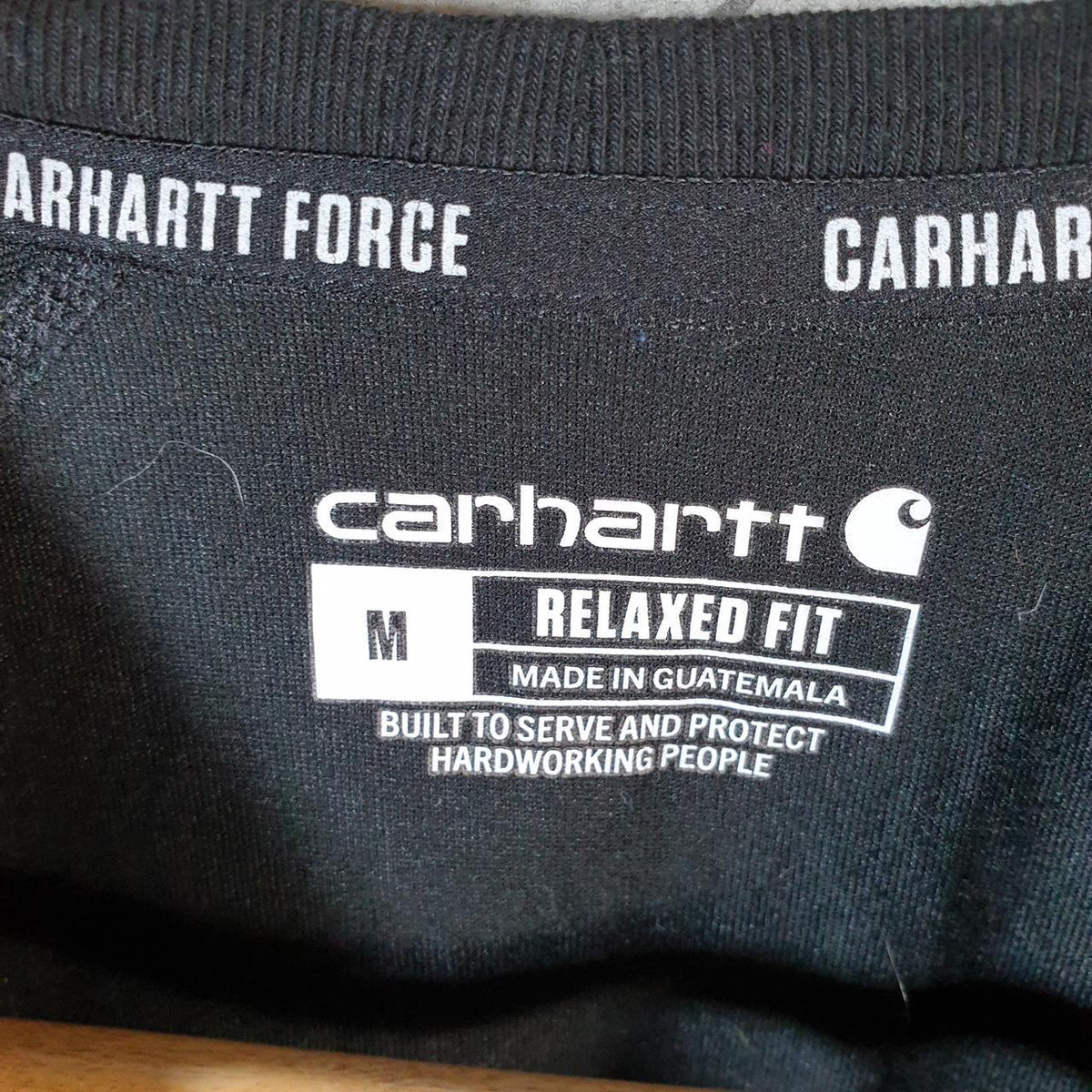 Vintage Carhartt Pocket T Shirt Men’s Medium Black Workwear Chore Utility Relaxed Fit