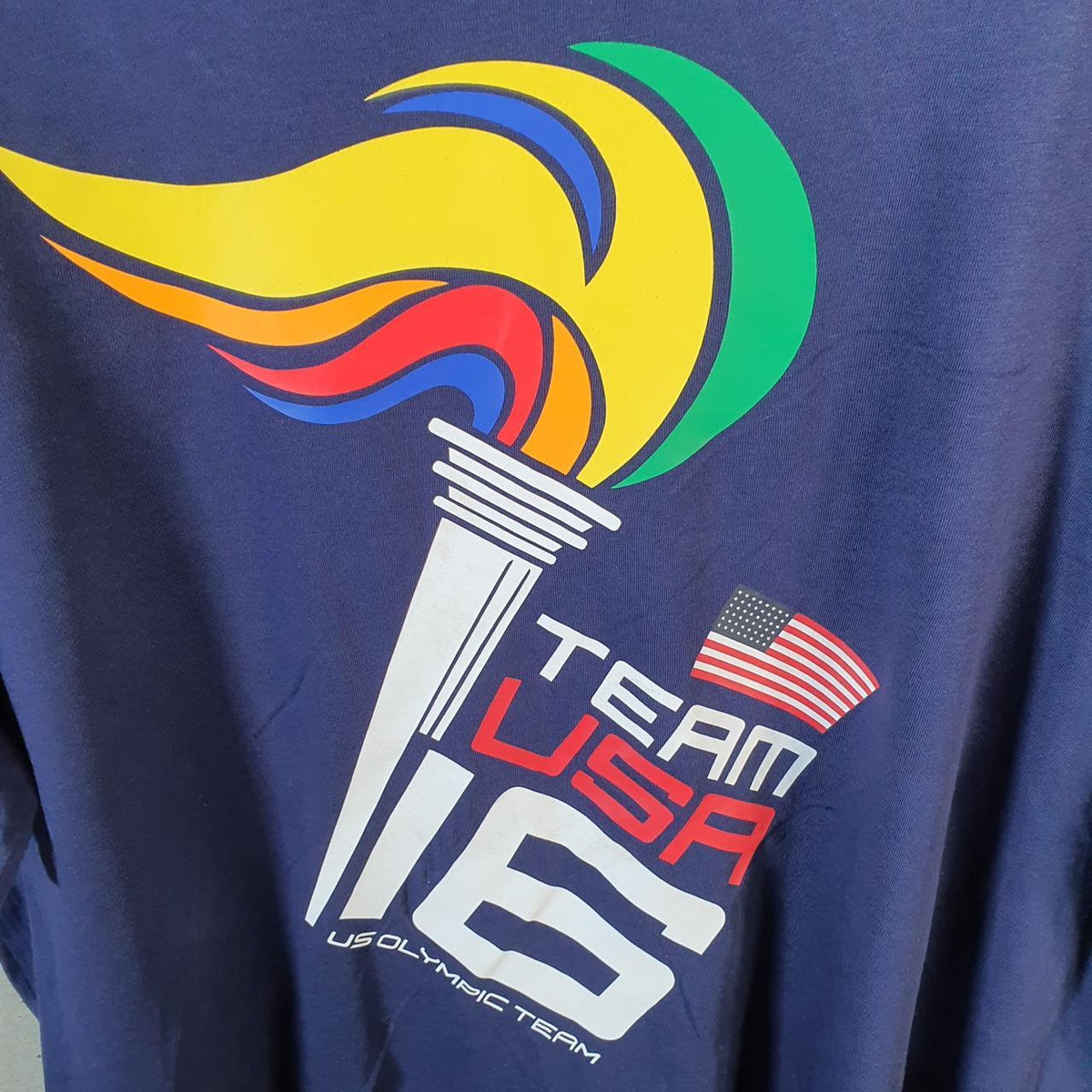 Vintage Ralph Lauren Polo USA 2016 Olympics T Shirt Men’s 2XL Blue Classic Fit Pony
