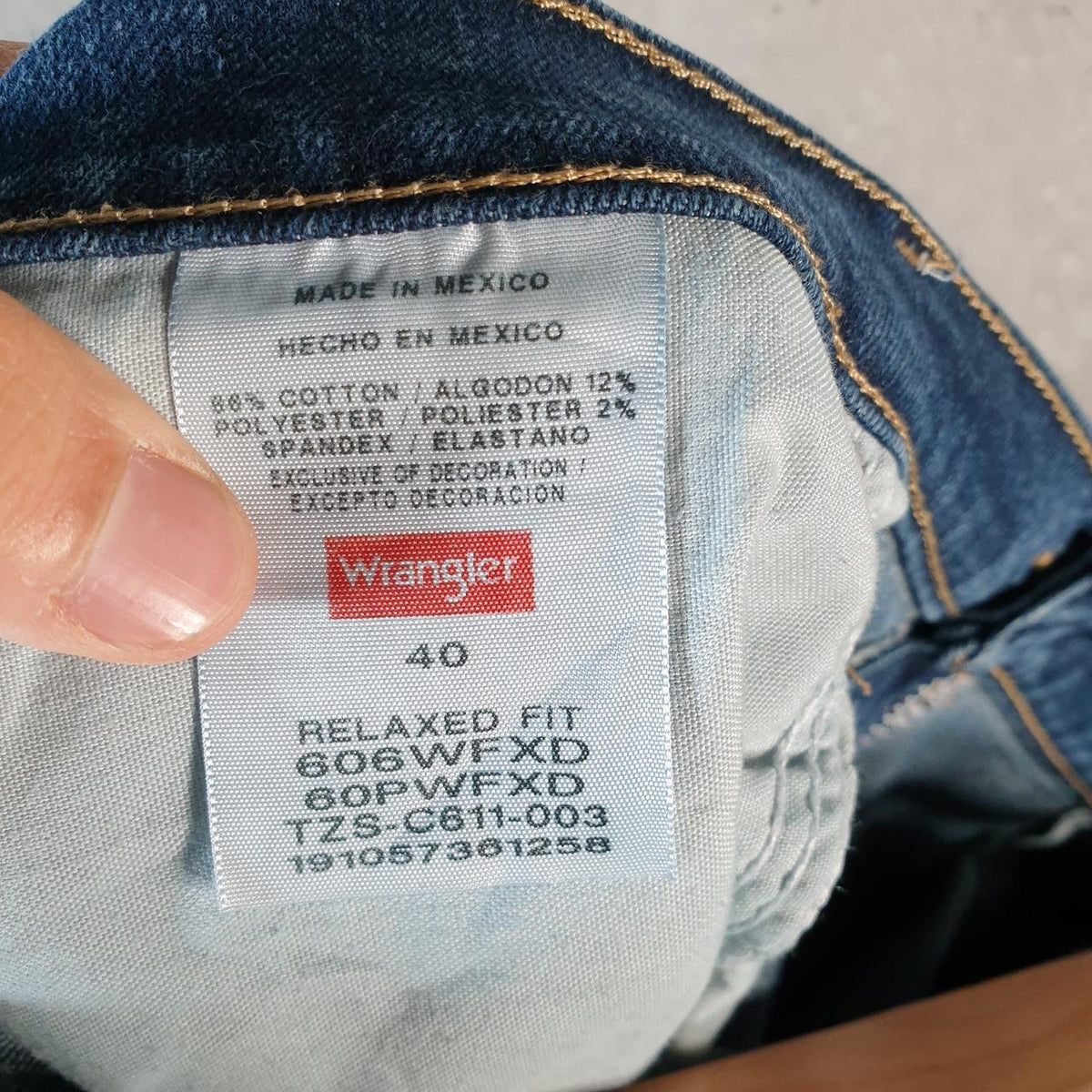 Vintage Wrangler Denim Shorts Jorts Cargo Men’s W40 Blue Baggy Cotton