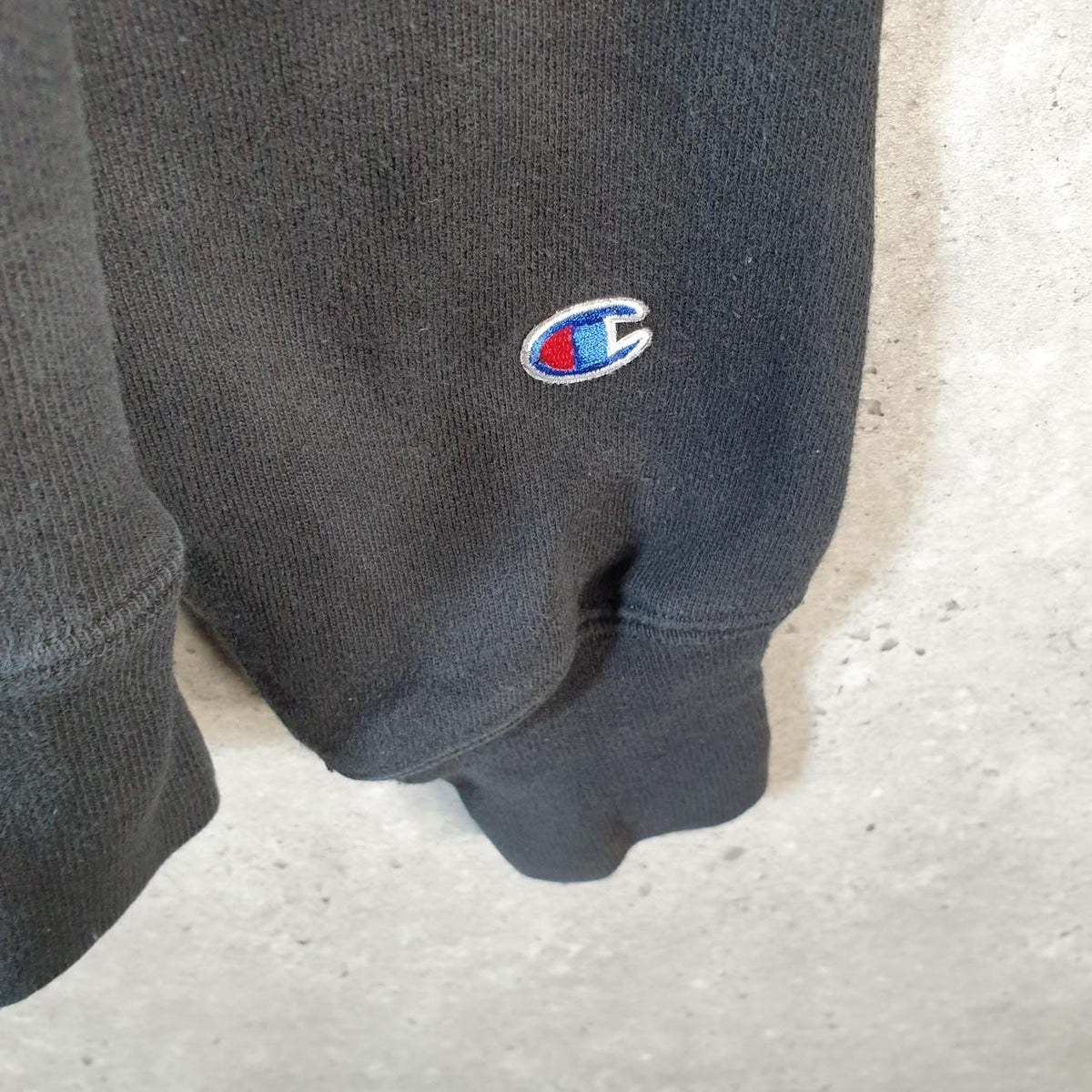 Vintage Champion Reverse Weave Hoodie Men’s Small Black Pro Sport Pullover Spellout Logo