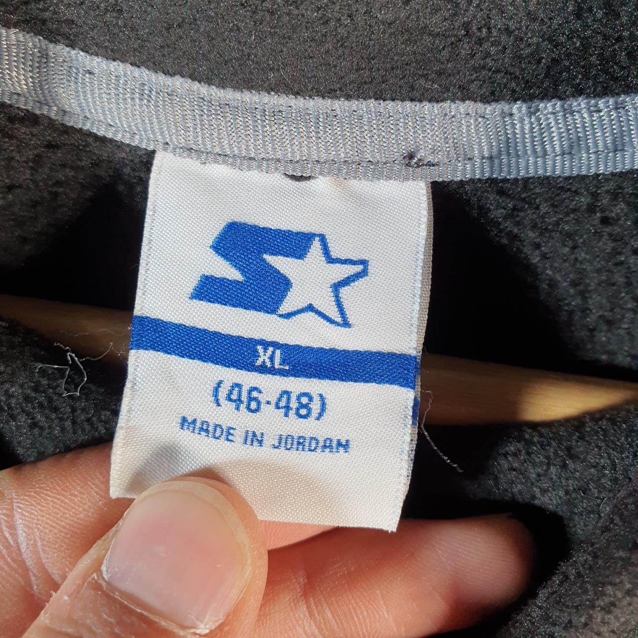 Vintage Starter 1/4 Zip Fleece Sweatshirt Mens XL Black Logo Winter