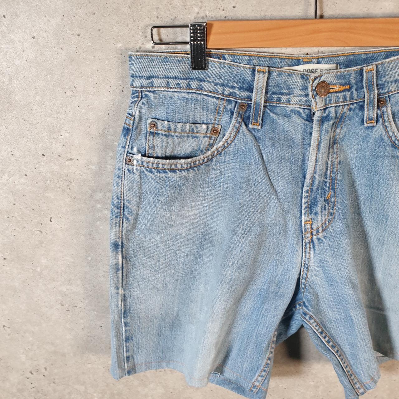 Vintage Levi’s 567 Baggy Shorts Jorts Cargo Mens W29 Blue Relaxed Denim