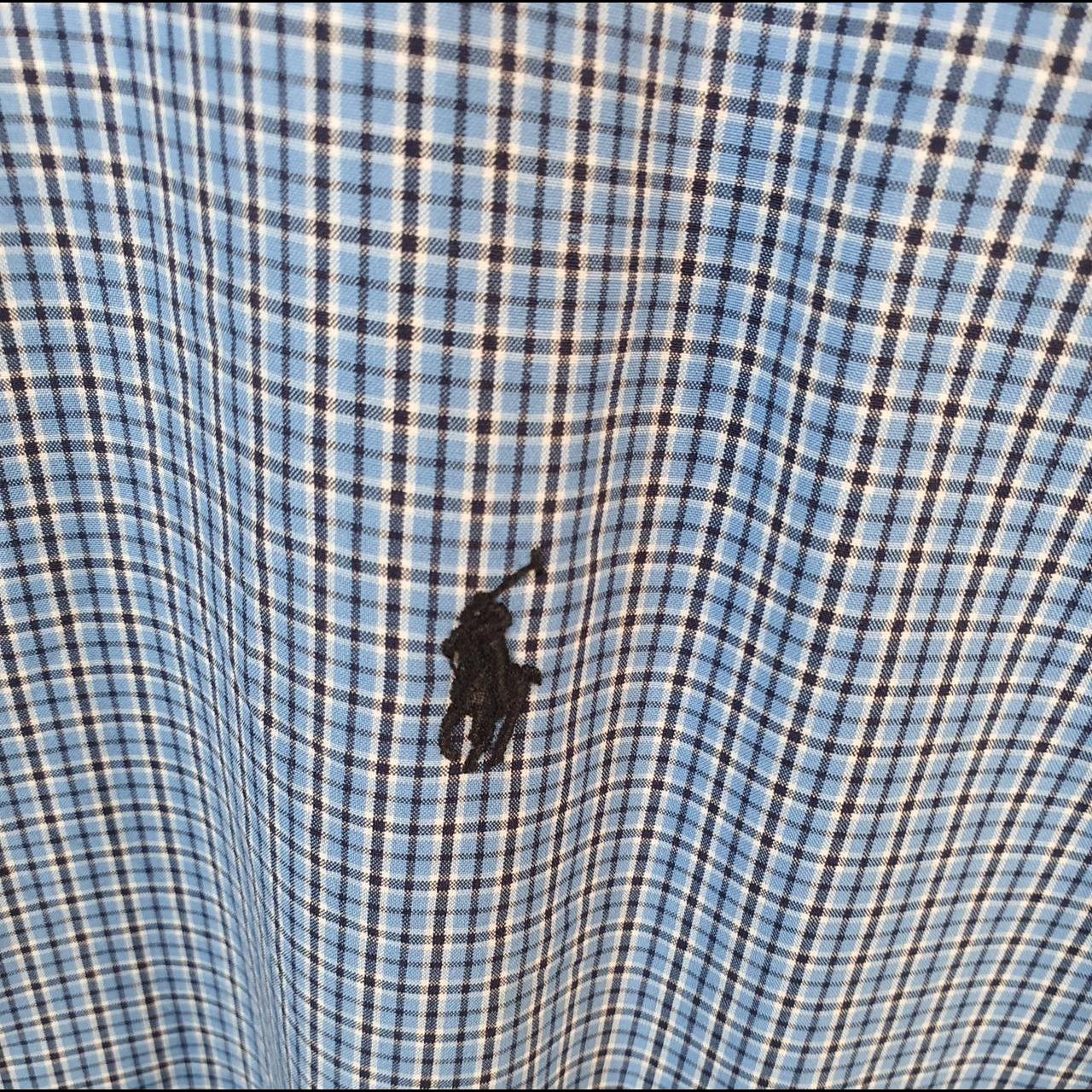 Vintage Ralph Lauren Button Down Shirt Men’s XL Blue Checkered Classic Fit Cotton Pony