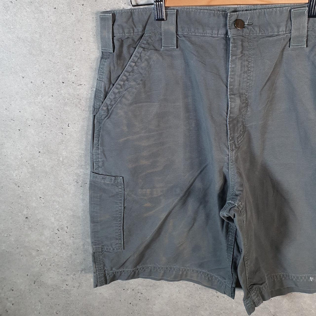 Vintage Carhartt Baggy Carpenter Shorts Jorts Cargo Men’s W36 Grey Relaxed Fit Workwear Big Fish Vintage