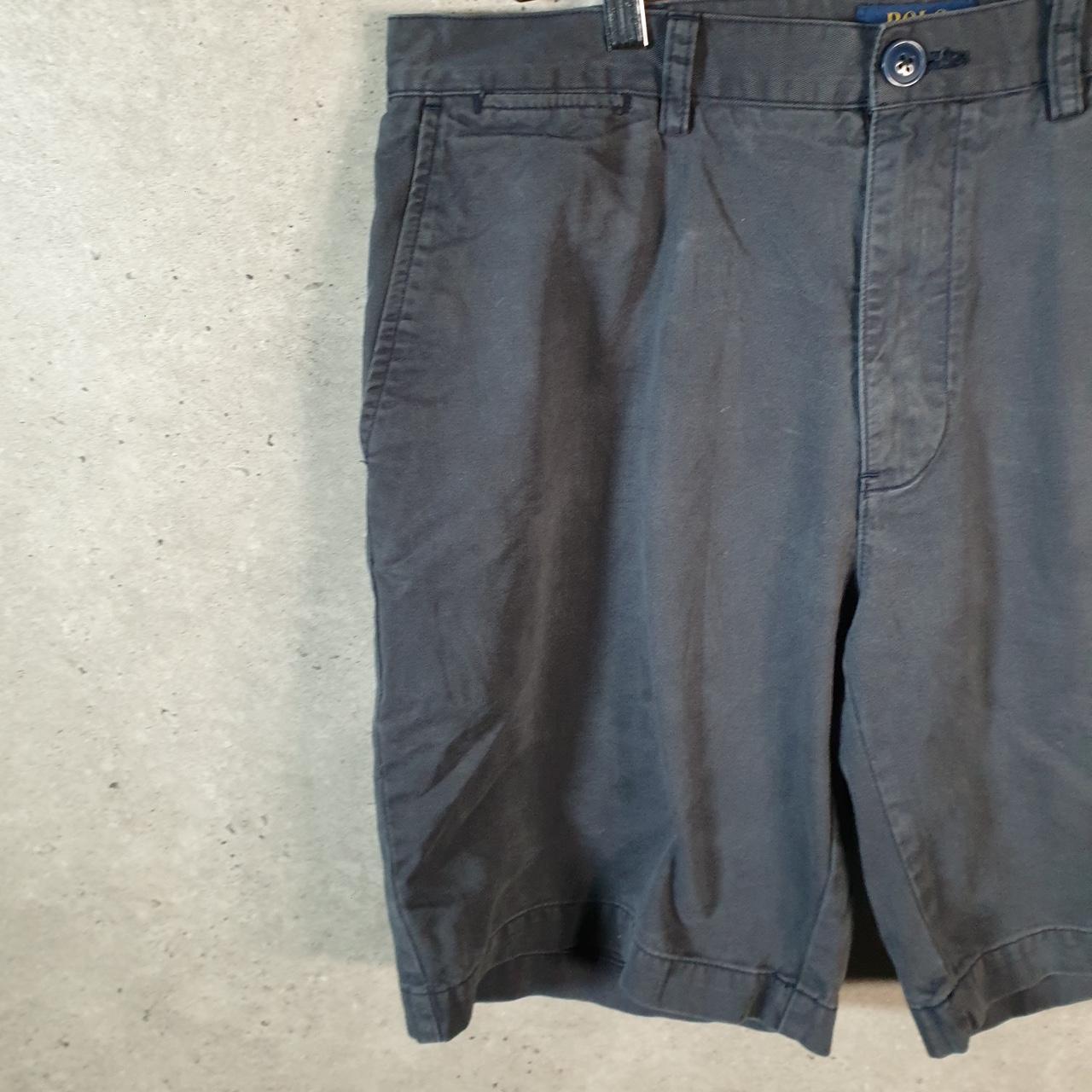 Vintage Ralph Lauren Polo Shorts Jorts Chino Cargo Men’s W34 Navy Blue Baggy Cotton