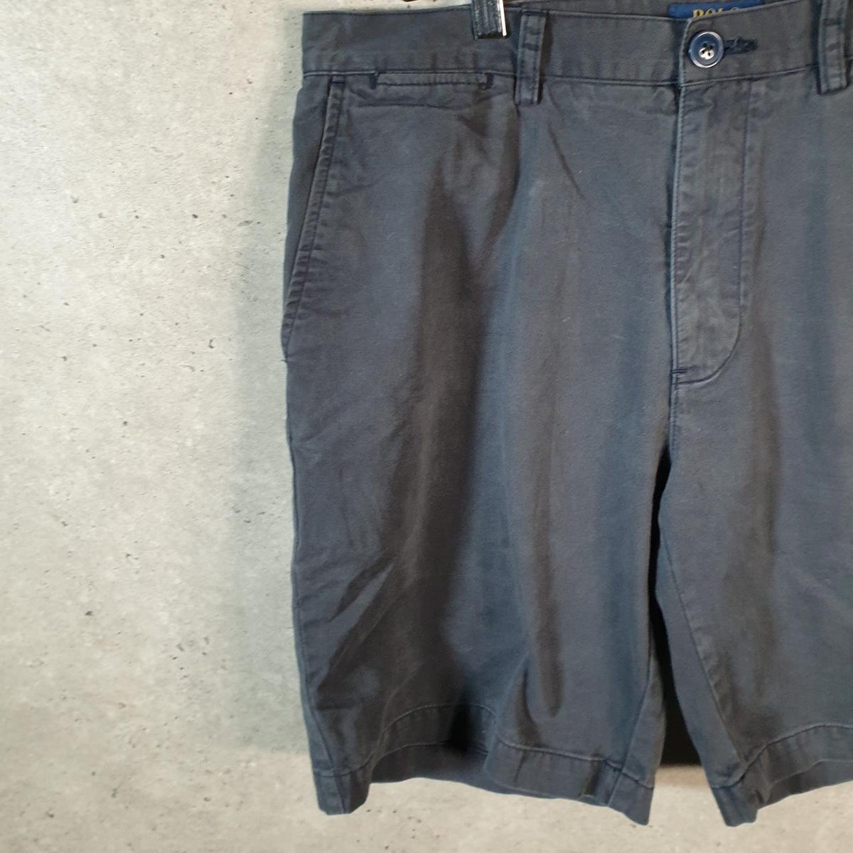 Vintage Ralph Lauren Polo Shorts Jorts Chino Cargo Men’s W34 Navy Blue Baggy Cotton