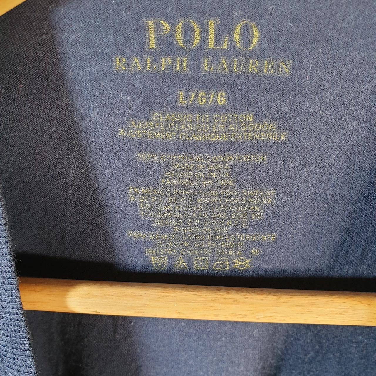 Vintage Ralph Lauren Polo T Shirt Men’s Large Blue Embroidered Classic Fit Pony C9155