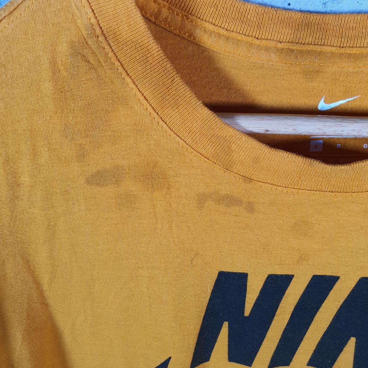 Vintage Nike Sportswear Spellout T Shirt Men’s Large Orange Logo Swoosh Athletic