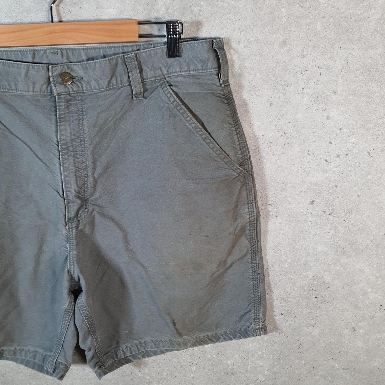 Vintage Carhartt Baggy Carpenter Shorts Jorts Cargo Men’s W36 Grey Relaxed Fit Workwear A4845