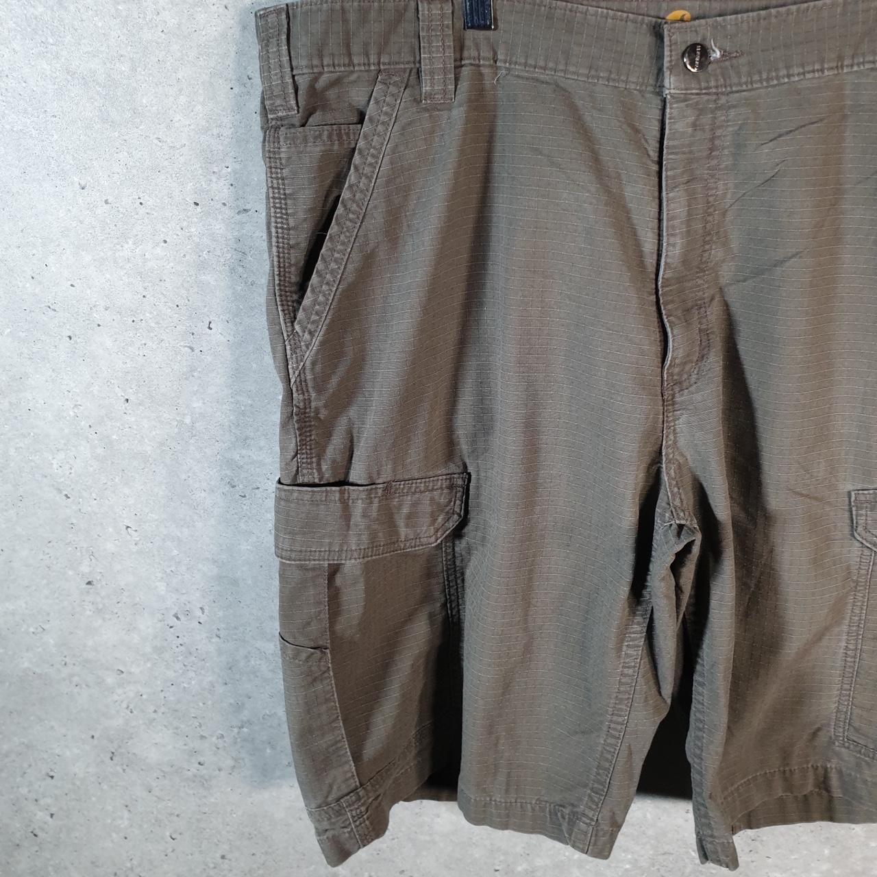 Vintage Carhartt Baggy Carpenter Shorts Jorts Cargo Men’s W40 Khaki Green Relaxed Fit Workwear