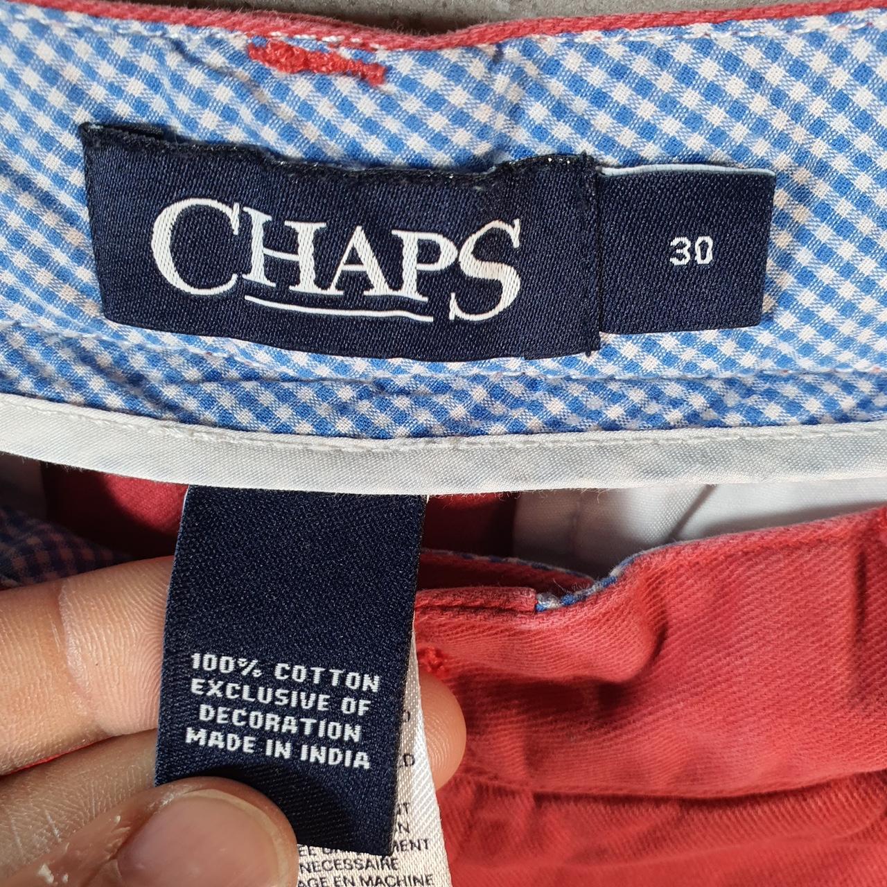 Vintage Chaps Ralph Lauren Chino Shorts Jorts Cargo Men’s W30 Red Baggy Cotton