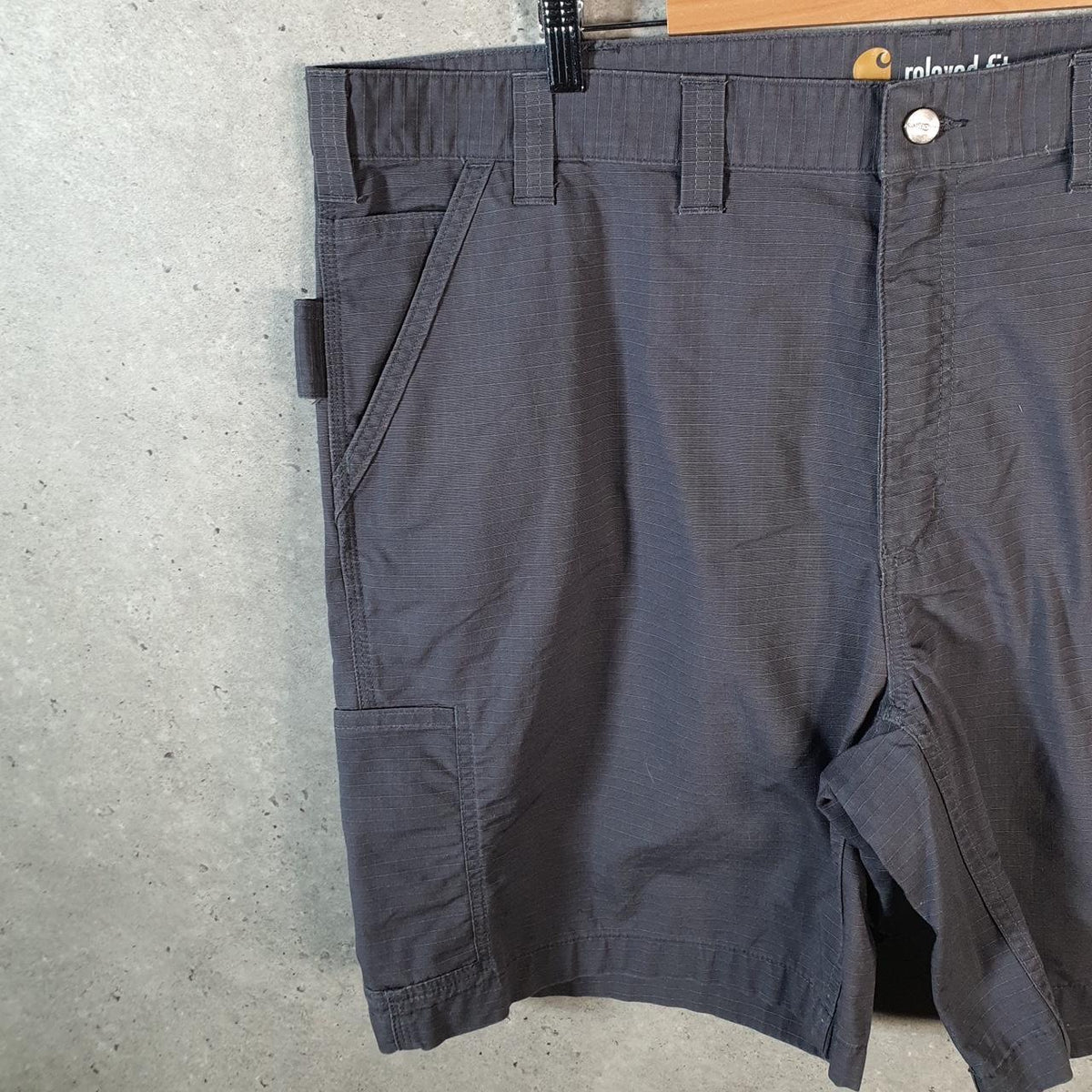Vintage Carhartt Baggy Carpenter Shorts Jorts Cargo Men’s W44 Grey Relaxed Fit Workwear Big Fish Vintage