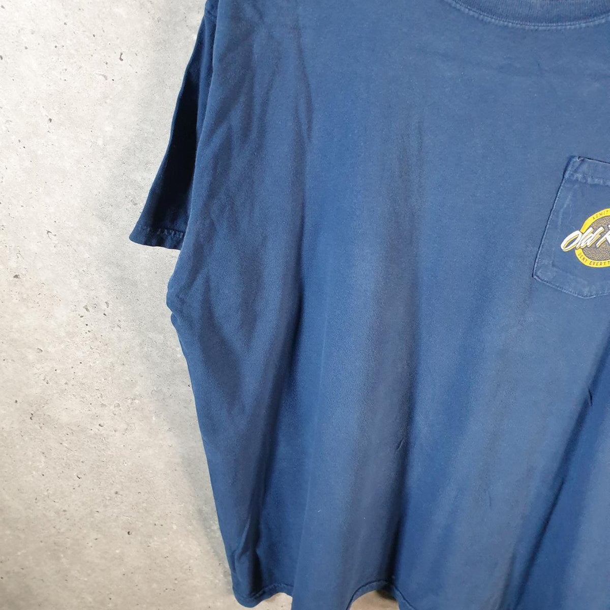 Vintage Comfort Colours Old Raw Graphic T Shirt Men’s Large Blue Casual Sports Logo