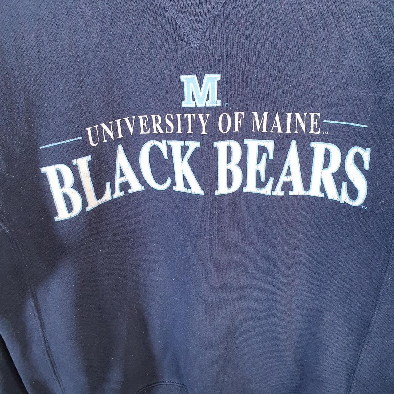 Vintage Russell Athletic Uni Maine Black Bears Sweatshirt Men’s S Navy Blue Pullover