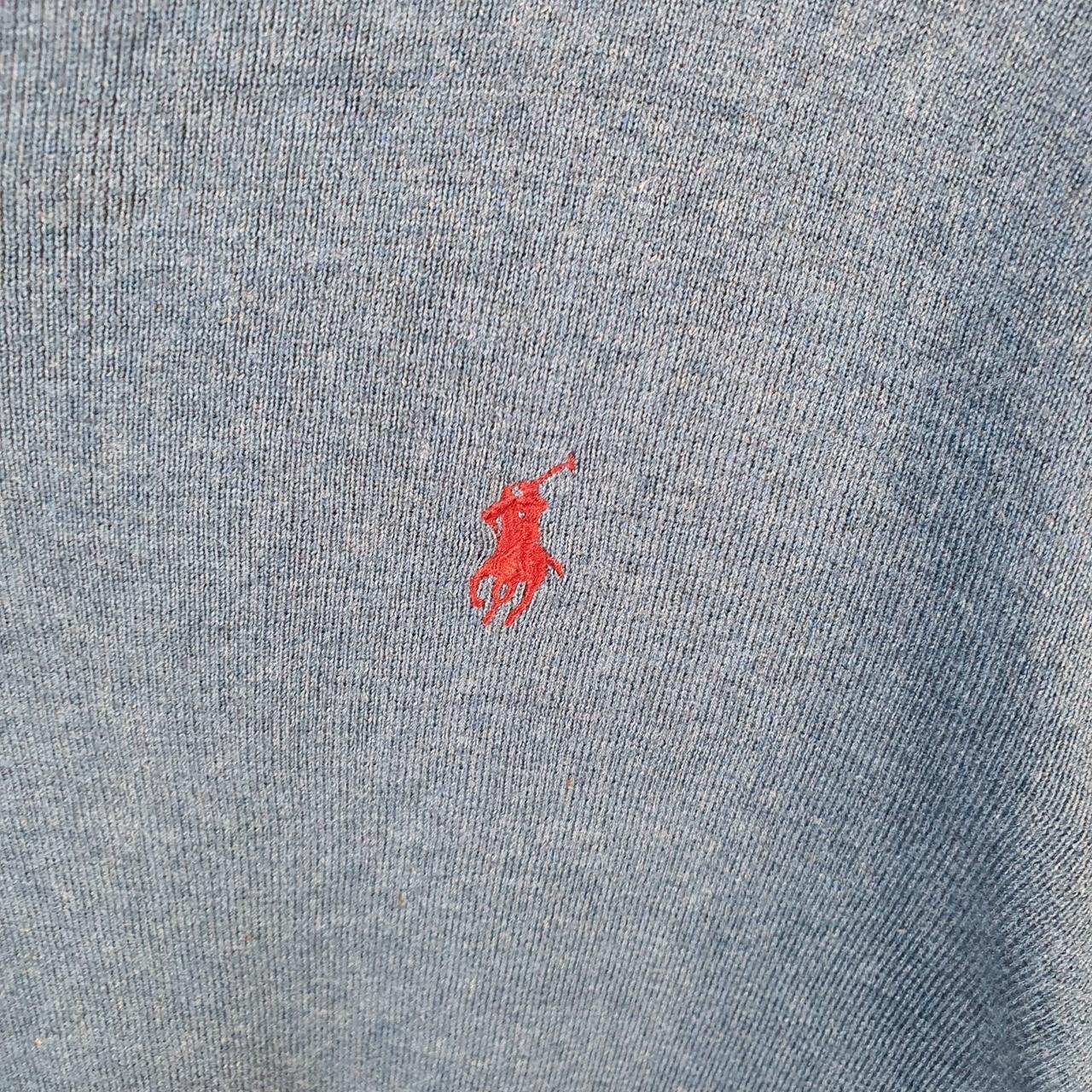 Vintage Ralph Lauren Polo Sweatshirt Men’s Medium Blue Cotton Pullover Pony