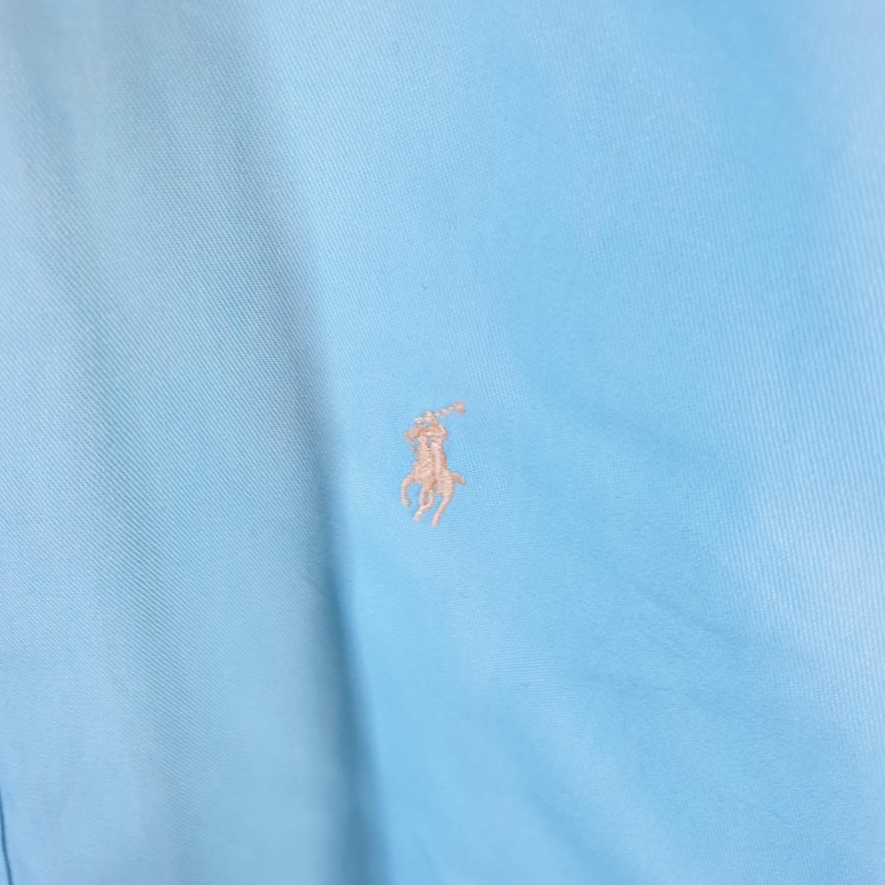 Vintage Ralph Lauren Button Down Shirt Men’s Small Blue Short Sleeve Pony Cotton