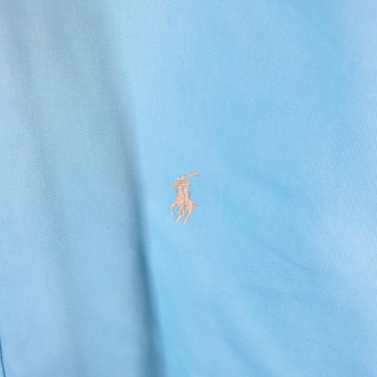 Vintage Ralph Lauren Button Down Shirt Men’s Small Blue Short Sleeve Pony Cotton