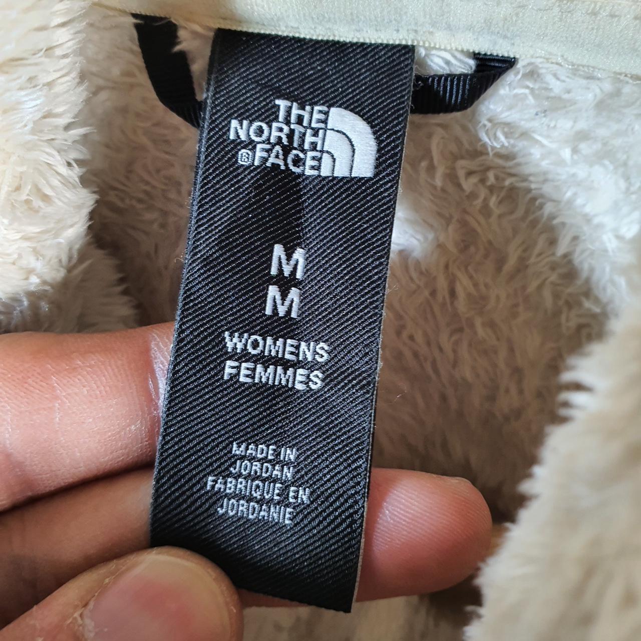 Vintage The North Face TNF Teddy Fleece Sweatshirt  Womens Medium Brown Full Zip Logo