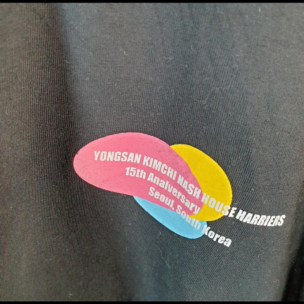 Vintage Yongsan Kimchi 15th Seoul 90s USA Graphic Single Stitch T Shirt Men’s Large Black Big Fish Vintage