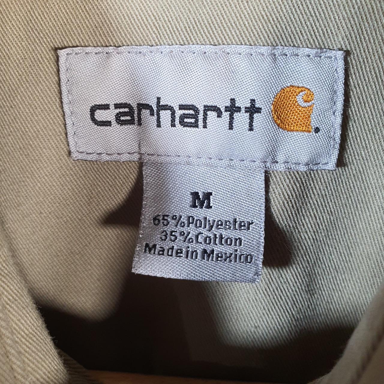 Vintage Carhartt Shirt Button Down Mens Medium Brown Chore Utility Relaxed