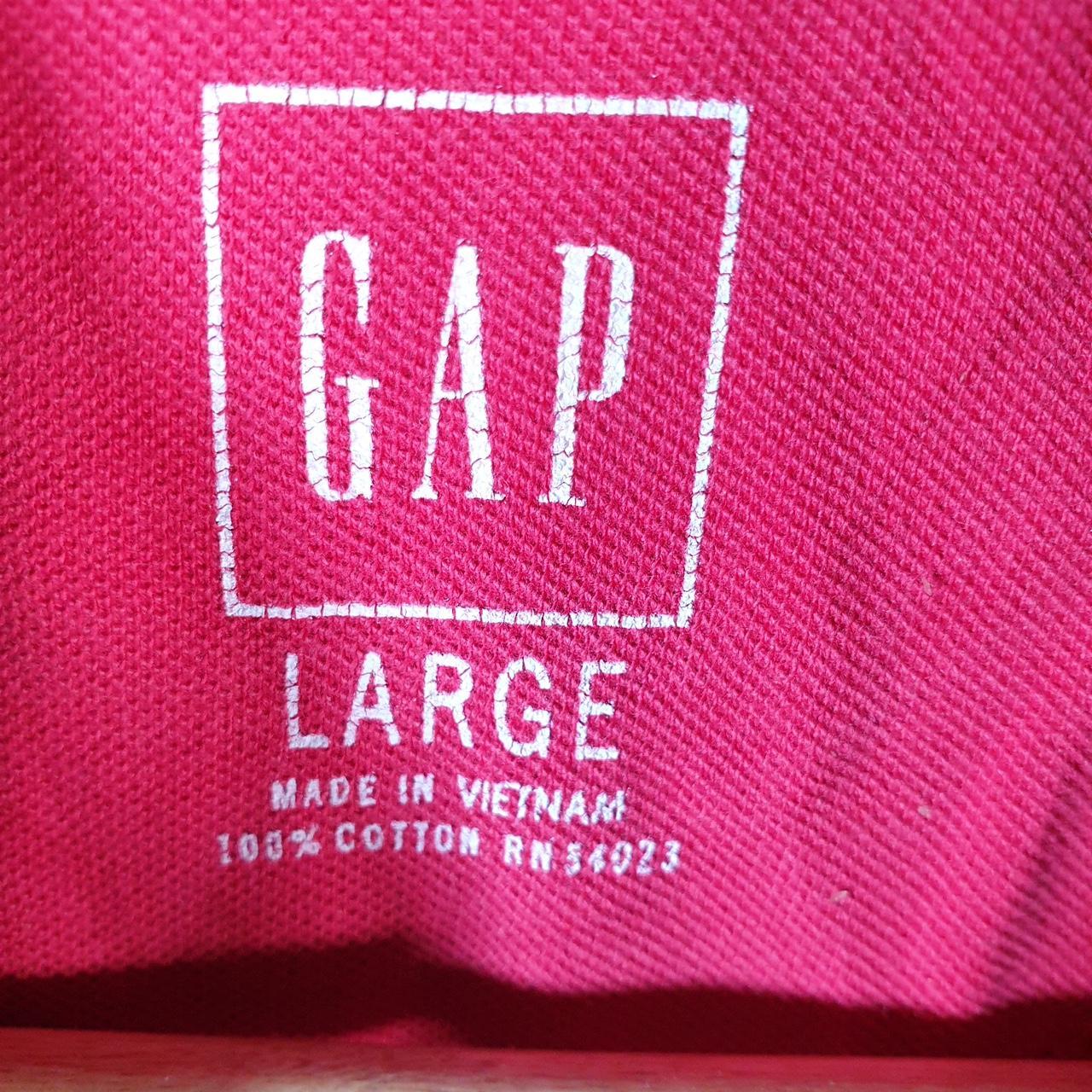 Vintage Gap Button Up Polo Shirt Men’s Large Pink Logo Classic Fit Blank Baggy