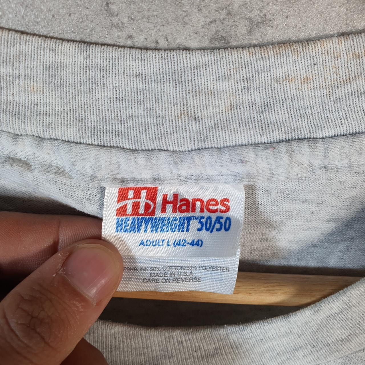 Vintage Hanes Madison Soccer 90s USA Single Stitch T Shirt Men’s Large Grey