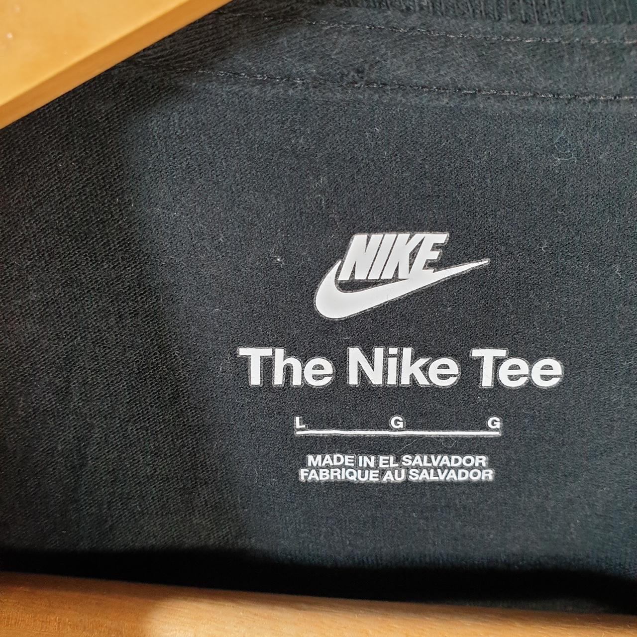 Vintage Nike Air T Shirt Men’s Large Black Printed Single Swoosh Logo Athletic C8241