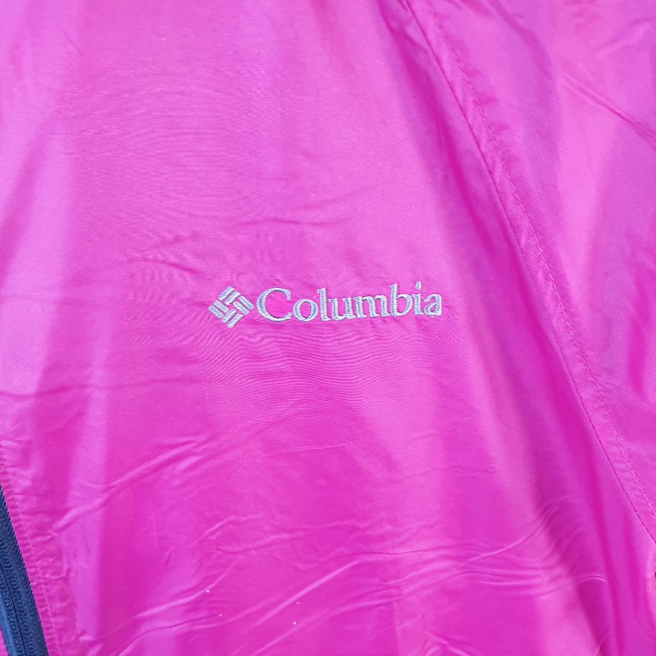 Vintage Columbia Windbreaker Track Jacket Womens XS Pink USA Athletic