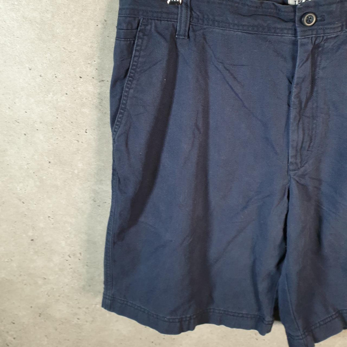 Vintage Izod Golf Chino Shorts Jorts Cargo Men’s W36 Navy Blue Baggy Cotton