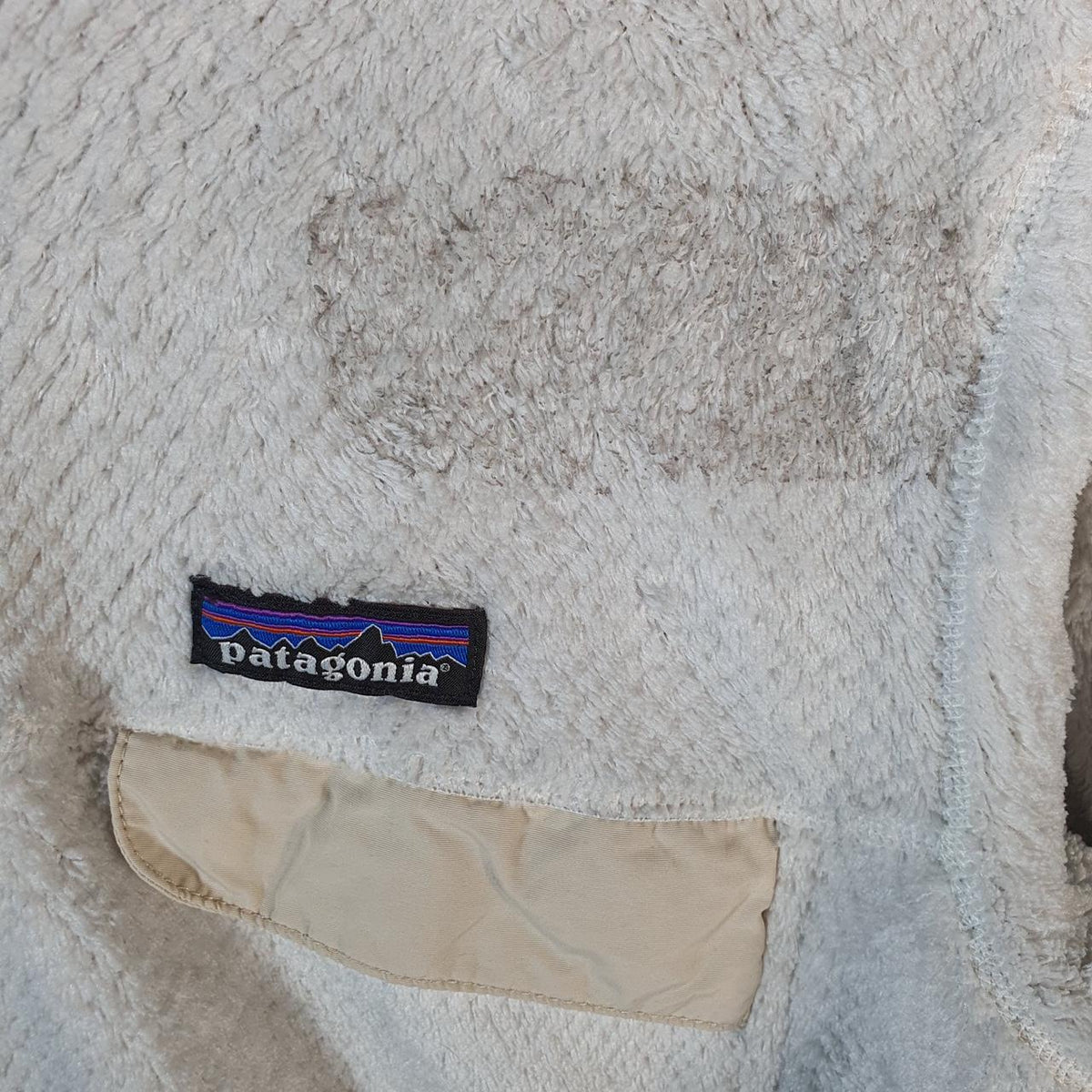 Vintage Patagonia Re Tool Half Snap Fleece Sweatshirt Womens Medium Beige