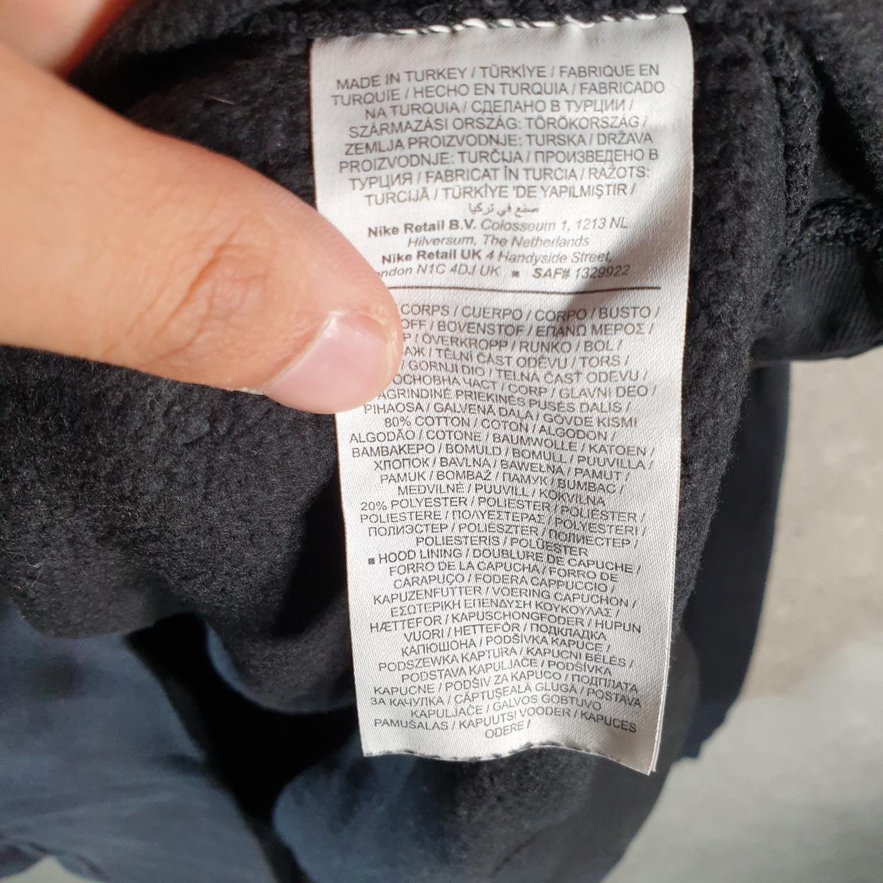 Vintage Nike Club Embroidered Hoodie Men’s Large Black Swoosh Y2K Pullover