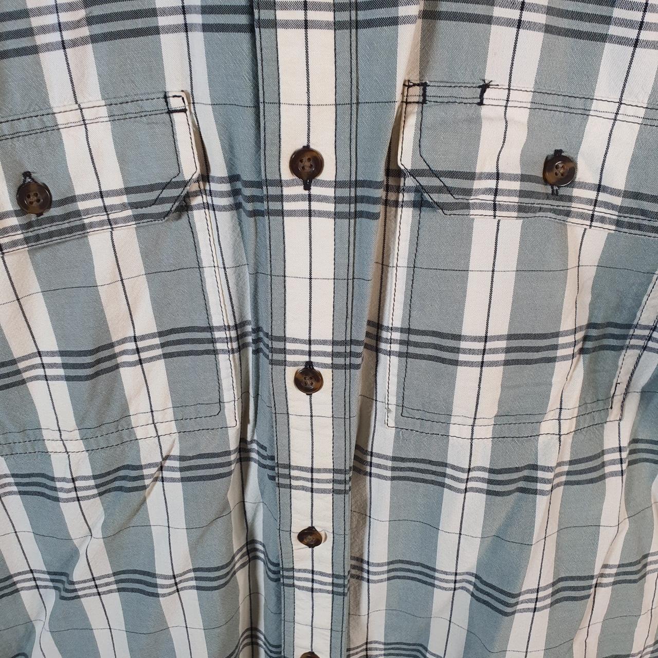 Vintage Carhartt Shirt Button Down Mens Medium Blue Checkered Chore Utility Original - Big Fish Vintage