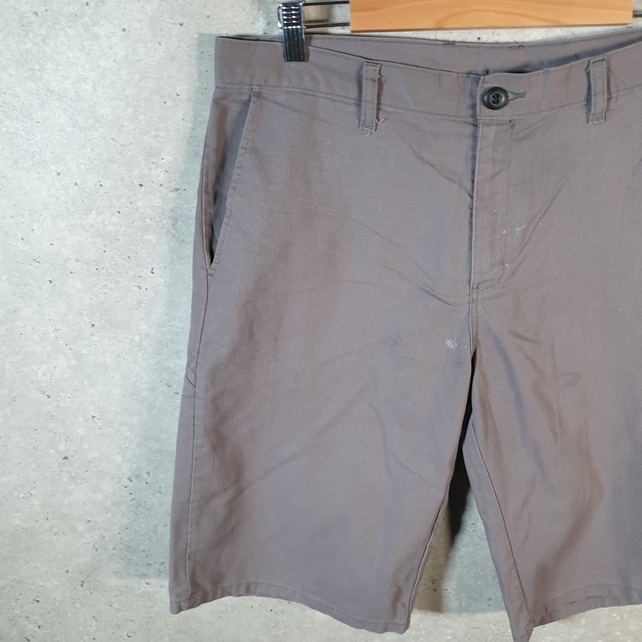 Vintage Dickies Baggy Chino Shorts Jorts Cargo Mens W34 Grey Relaxed Fit